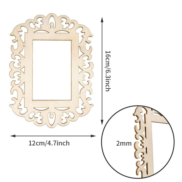Sptrry18%20PCS%20Unfinished%20Blank%20Wooden%20Mini%20Picture%20Frames%20with%20Lanyard%20for%20Kids%20DIY%20Painting%20Display%20Photo%20Hanging%20Decoration%20-%20Image%204