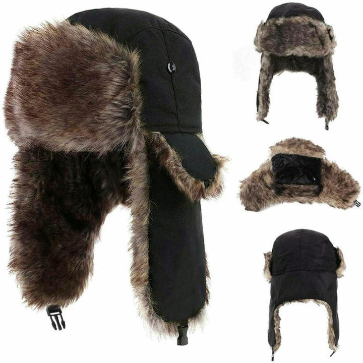 Waterproof%20Trapper%20Hat%20Adjustable%20Russian%20Ski%20Aviator%20Cap%20Winter%20Warm%20Trooper%20Hat%20for%20Outdoor%20Activities%20Cold%20Weather%20Winter%20-%20Image%205
