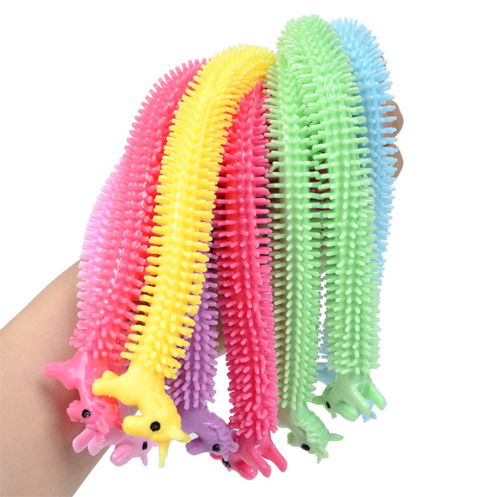 3/6pcs Worm Noodle Stretch String TPR Rope Anti Stress Toys String ...
