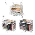Portable Zipper Comic Book Storage Bag Transparent Handle Clear Pouch Dust Proof Stackable Collapsible Pouch Student. 