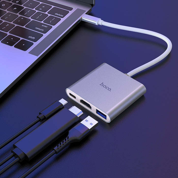 Hoco HB14 Easy Use Type-C Hub USB3.0 + HDMI + PD