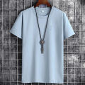 Round Neck Cotton Summer Casual T-shirt For Men. 