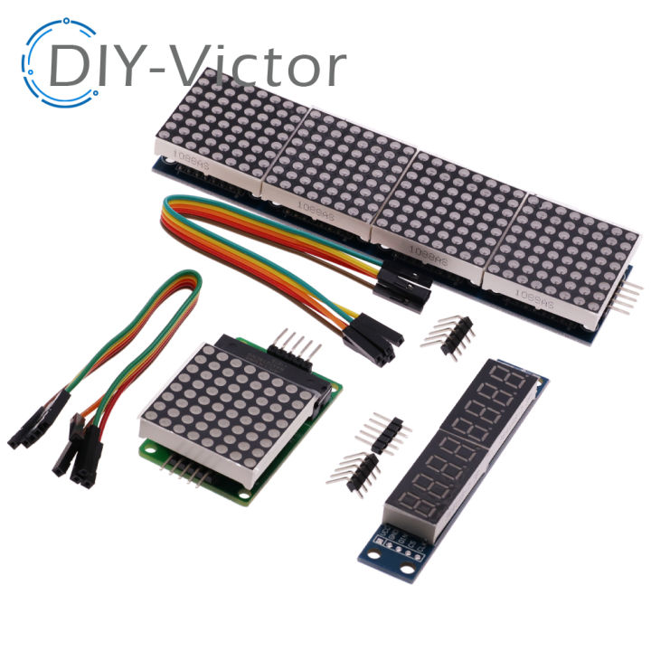MAX7219%20LED%20Microcontroller%204%20In%20one%20Display%20with%205P%20Line%20Module%205V%20Operating%20Voltage%20for%20Arduino%20DIY%208x8%20Dot%20Matrix%20Common%20-%20Image%203