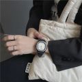 American High Street Sports Square Fashion Unisex Simple Large Dial High School Watch. 