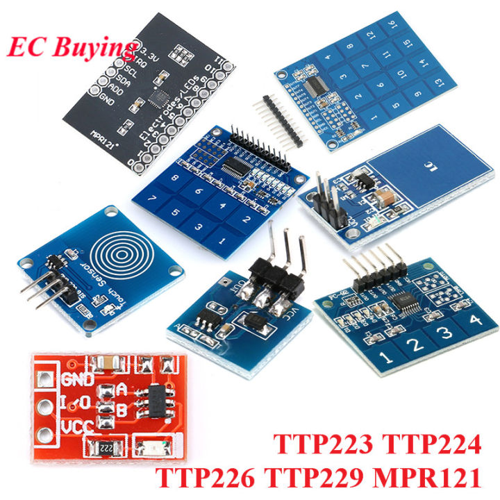 TTP223 TTP224 TTP226 TTP229 MPR121 V12 Digital Switch Touch Module 1 4 8 16 Channel Capacitive Touch Sensor Module For Arduino