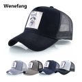 Wenefang Spring Summer Baseball Cap With Lion Embroidery Patch Snapback Luxury Trucker Caps Men Women Drake Baseball Hats Four Season Sun Hat. 