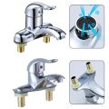 Bathroom Accesories Stainless Steel Bathroom Faucet Double-Hole Zinc Alloy Hot And Cold Water Faucet Multifunctional Durable Sink Mixing Valve Switch Basin. 