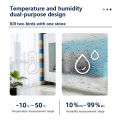New style Deli Electronic Digital Temperature Humidity Meter Household Indoor Thermometer Wall-mounted Desktop for Home Room Greenhouse. 