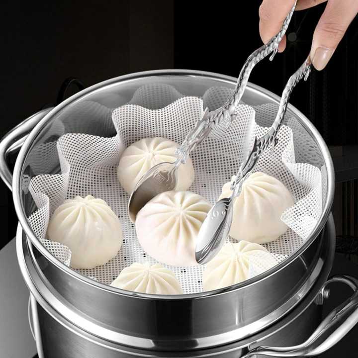 28cm 3 Pieces Non Stick Thick Silicone Momo Jali For Steaming And Dehydrating Food Veggies