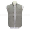 Light Grey Printed Wasitcoat For Men. 