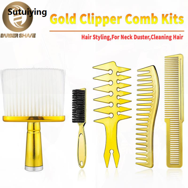 Sutuiying%20Professional%20Barber%20Styling%20Comb%20Kits%20Gold%20Hairdressing%20Neck%20Brush%20New%20Electroplated%20Oil%20Head%20Combcomb%20Men%20Salon%20Wide%20Tooth%20Comb%20-%20Image%202