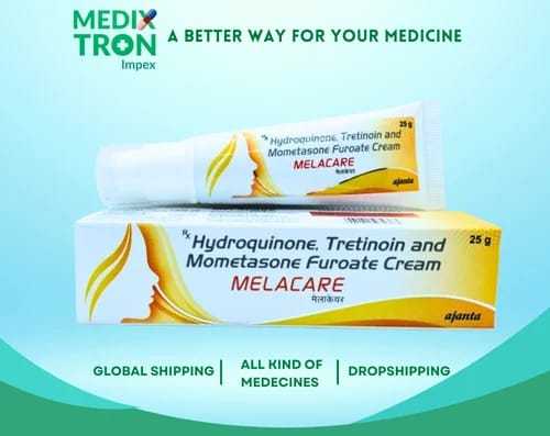 Melacare Skin Cream – 25g | Hydroquinone, Tretinoin & Mometasone | Dermatologist-Recommended Formula