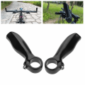 1 Pair Lightweight Black Bike Bar End Aluminum Alloy Ergonomic Bar End Grips With Stoppers 22.2mm Diameter MTB Handlebar Ends for Road Bike,Mountain Bike. 