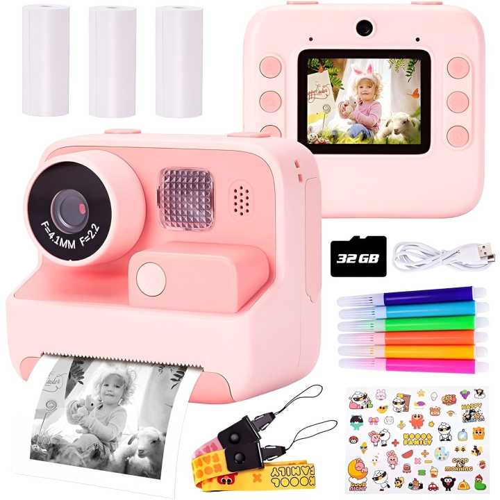 Kids Camera Instant Print 1080P Children's Printing Instant Cameras