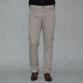 Cream Cotton Chinos For Men. 