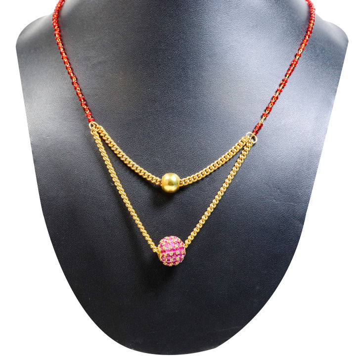 Gold%20Plated%20Panchadhatu%20Black%20Potey%20Mangalsutra%20With%20White%20Stone%20Locket%20For%20Women%20-%20Image%206