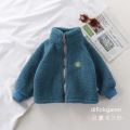 Children's cashmere coat plus velvet coat for boys and girls same autumn and winter New Baby. 