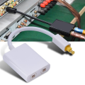 Digital SPDIF Optical Audio Splitter 2 Way Toslink Splitter Adapter 1 in 2 Out SPDIF Fiber Optical Cable Splitter. 