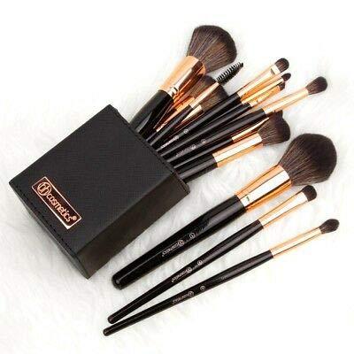 BH STUDIO PRO makeup brush set, BH Signature Rose Gold 13 Piece Brush Set with Holder (black)