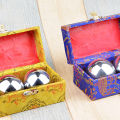 Baoding Iron Ball Grip Kang Hollow Fitness Ball Player Play Solid Steel Ball Handball Ball Spinning Ball Middle-aged and Elderly Gift Recovery. 