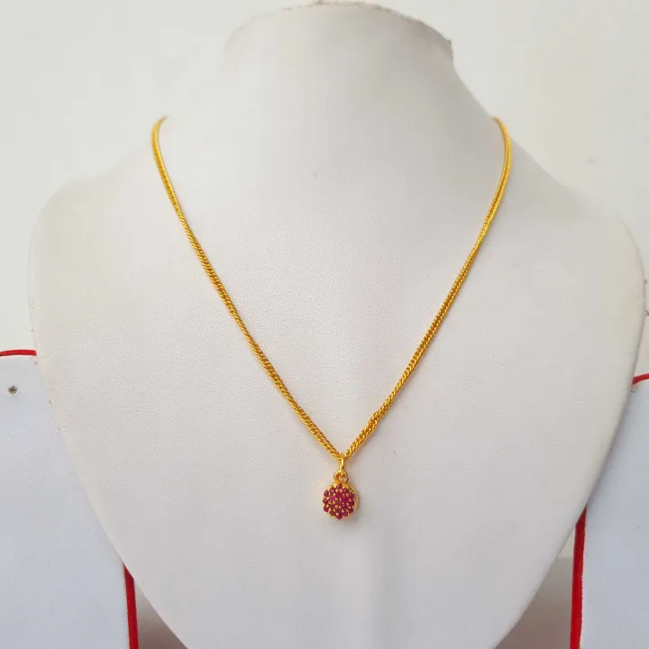 Gold%20Plated%20Ruby%20Pendant%20Design%20Chain%20Necklace%20For%20Women%20-%20Image%205