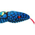 Plush Giant Snake Realistic Stuffed Animal Red Eyes Toy Gifts Blue. 