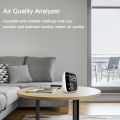 Portable USB Rechargeable PM2.5 Detector Multifunctional Thermohygrometer Home Air Detector Indoor Air Quality Analyzer Household Air Pollution Monitor. 