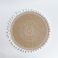 Anti-scald Fabric Plate Round Embroidery Craft Heat Insulation Kitchen Supplies Coffee Cup Mats Table Placemat Coaster. 