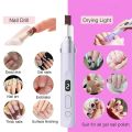 Portable Handheld Electric Nail Polisher Rechargeable Fast Curing Wireless Nail Dryer LCD Display Bottom Nail Lamp Nail Grinder Kit Personal Polish Manicure Tools. 