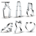 DISICHEN Luxury Stainless Steel Makeup Tools Biscuit Mould Lipstick Perfume Shape Fondant Cake Mold 3D Pastry Cookie Cutters Cake Tools. 