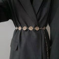 Bohemian Style Adjustable Waist Chain Belt Vintage Openwork Body Jewelry for Women. 
