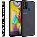 Infinix Smart 5 Cover With Camera Protection Smoke Transparent Shock Proof Phone Back Cover Case. 