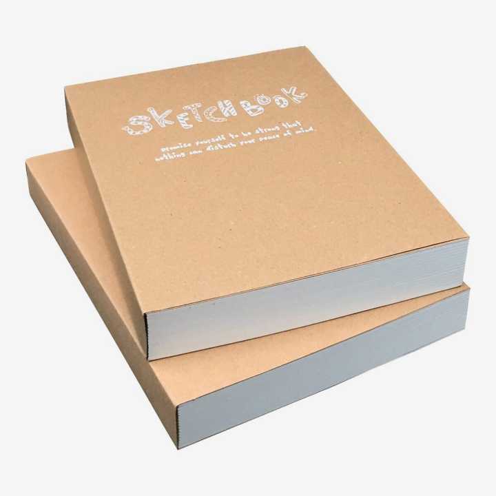 Brown Kraft Covered Diary Sketch Book A5 120 Sheets, 100 GSM Acid