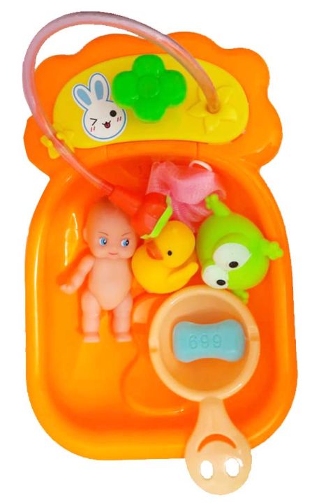 Bathtub Doll Bath Toy Set For Kids Fun Gift