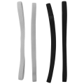 4 Pcs Thick Non-Slip Elastic Sport Headbands Hair Headbands,Exercise Hair and Sweatbands for Women and Men(Black, Grey). 