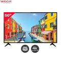 Wega 50" Inch Smart TV LED With 4K Ultra HD Double Glass With Bass Tube Speaker. 