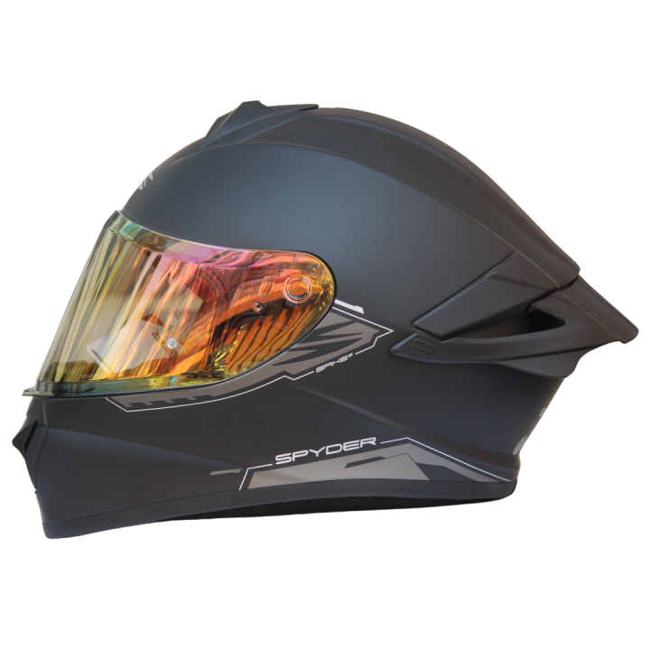 Spyder Spike 2 Plain Matt Black Full Face Motorcycle Helmet