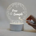 3D Creative Visualization Acrylic Light Writing Message Board for Keeping Notes, Messages, Greetings, Gifts, Smart USB Connected Writing Notes. 
