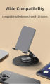 Mobile Phone Stand for Desk/Bed, 360-Degree Rotating, Adjustable Foldable Cell Phone Holder, Aluminum Office Desk Accessories. 
