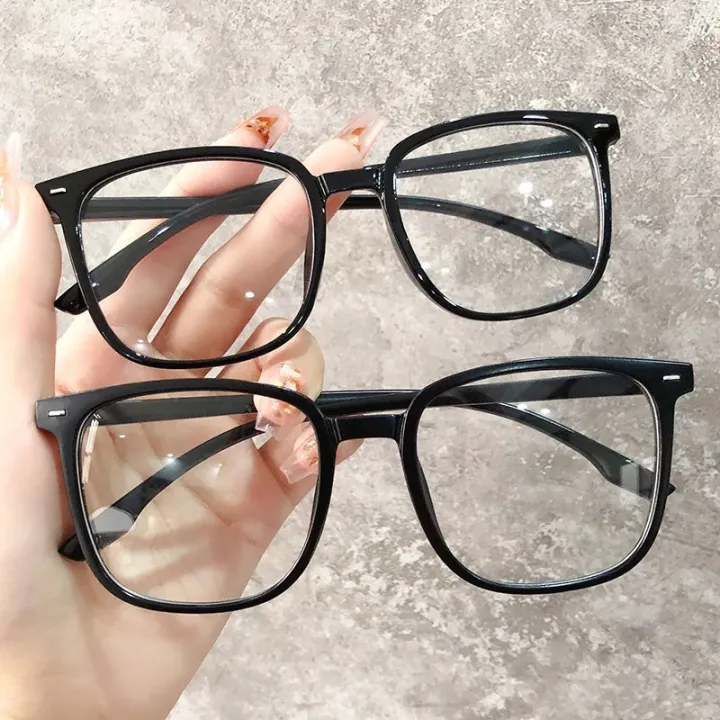 Large%20Frame%20Myopia%20Glasses%20Rim%20Glasses%20Frame%20Anti-Blue%20Light%20Anti-Radiation%20Black%20Frame%20Glasses%20Men's%20Trendy%20Plain%20Light%20Eye%20Protection%20Slimming%20Face%20Small%20-%20Image%208
