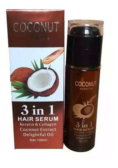 Coconut keratin 3 in 1 hair serum