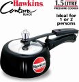 Hawkins Contura Black Pressure Cooker (CB15) 1.5 L Capacity (Hard Anodized). 