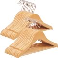 Natural Wood Clothes Hangers Suitable for Coat, Jacket, Suit, Sweater And Space Saving Wardrobe (12 Pieces). 