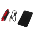 Helmet Bicycle Signal Light Waterproof Rear Tail Light Cycling Portable Detachable Light LED USB Style Rechargeable, B-Red. 