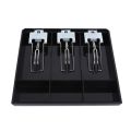 2X 3-Grid Money Cash Coin Register Insert Tray Replacement Cashier Drawer Storage Register Tray Box Classify Store. 