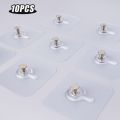 Portable Transparent Strong Adhesion Wall Door Storage Hanging Hook/ Durable Non Punching Screw Sticker Hook/ Invisible Waterproof Adhesive Hook. 