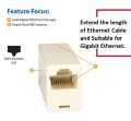 2 PCS RJ45 Internet Cable Ethernet LAN Coupler Joiner Female to Female Connector. 