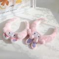 Cartoon Kawaii My Melody Hairband Girly Heart Japanese Style Plush Headband Lovely Style Face Wash Hairband For Girls Women. 