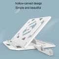 【New Trend】Height Adjustment Laptop Stand For Macbook Lenovo Computer 360 Degree Rotating Bottom Notebook Cooling Pad Bracket Phone Stand. 
