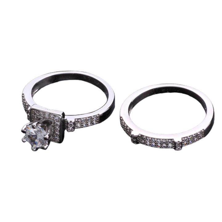Certiou Couple Rings All Match Wear-resistant Bright Luster Rings
